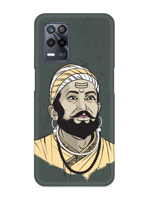 Shivaji Maharaj Vector Art Snap Case for Realme 8S (5G) Zapvi