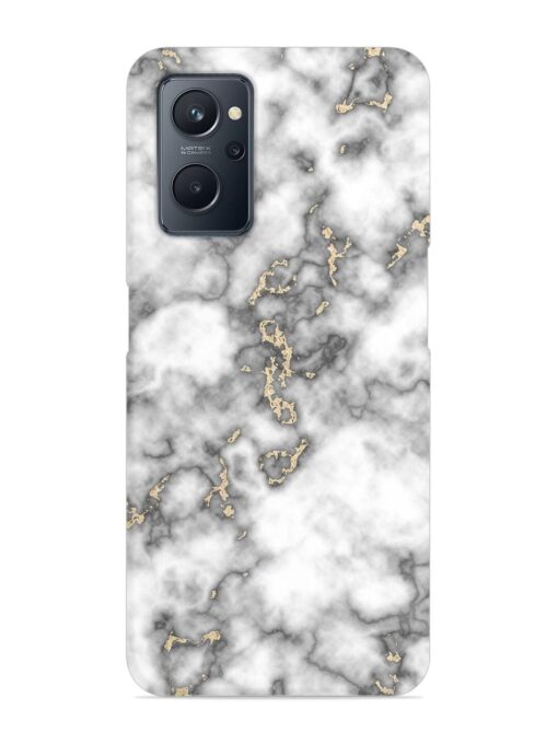Gray And Gold Marble Snap Case for Realme 9I (4G) Zapvi