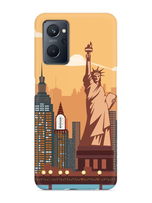New York Statue Of Liberty Architectural Scenery Snap Case for Realme 9I (4G) Zapvi