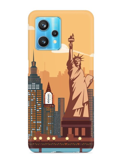 New York Statue Of Liberty Architectural Scenery Snap Case for Realme 9 Pro Plus (5G) Zapvi