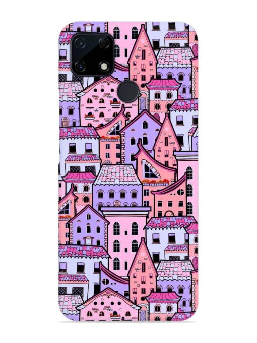 Seamless Pattern Houses Snap Case for Realme C25S Zapvi