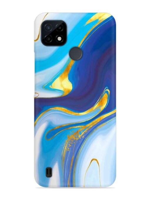Watercolor Background With Golden Foil Snap Case for Realme C25Y Zapvi