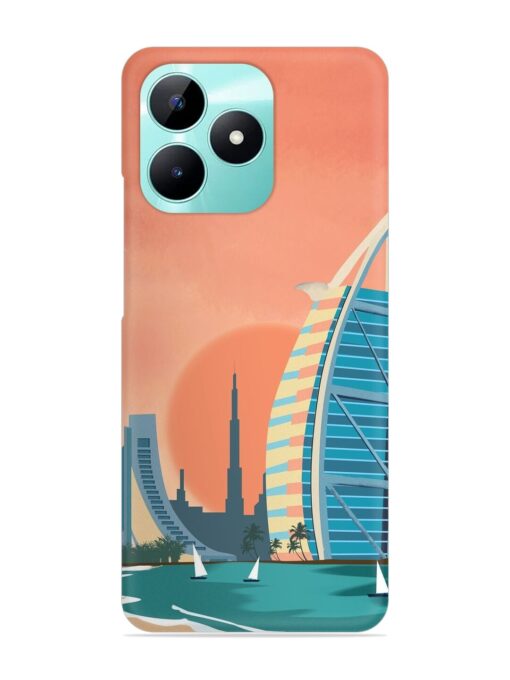 Dubai Architectural Scenery Snap Case for Realme C51 Zapvi