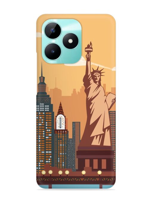 New York Statue Of Liberty Architectural Scenery Snap Case for Realme C51 Zapvi