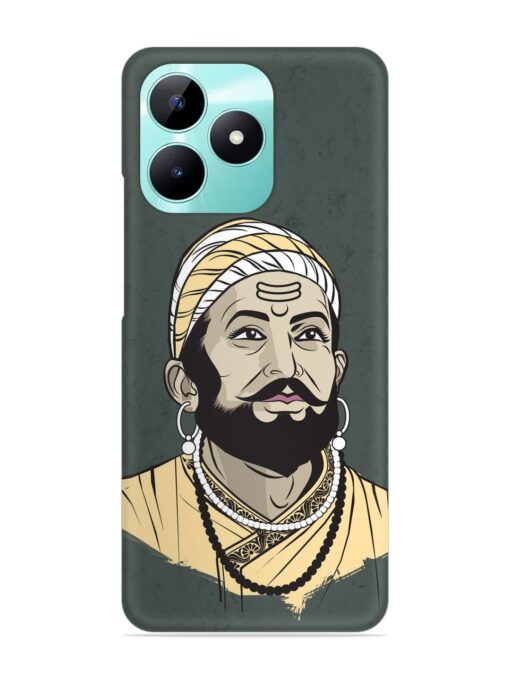 Shivaji Maharaj Vector Art Snap Case for Realme C51 Zapvi
