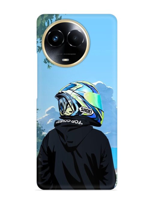 Rider With Helmet Snap Case for Realme C67 (5G) Zapvi