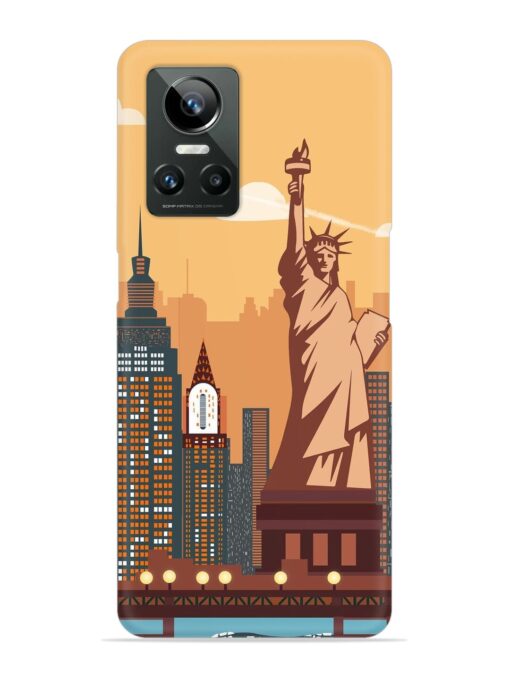 New York Statue Of Liberty Architectural Scenery Snap Case for Realme Gt Neo 3 Zapvi