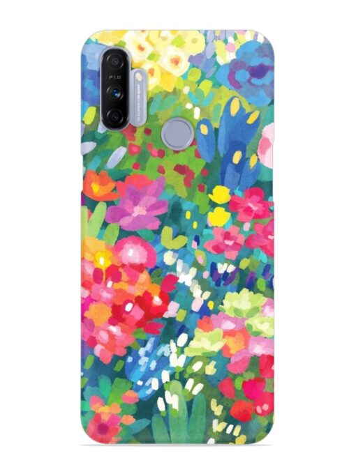 Watercolor Flower Art Snap Case for Realme Narzo 10A Zapvi