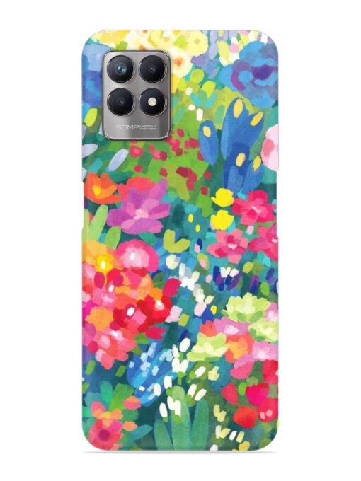 Watercolor Flower Art Snap Case for Realme Narzo 50 (4G) Zapvi