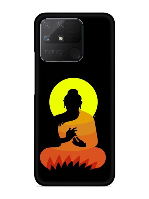 Buddha Art Black Snap Case for Realme Narzo 50A Zapvi