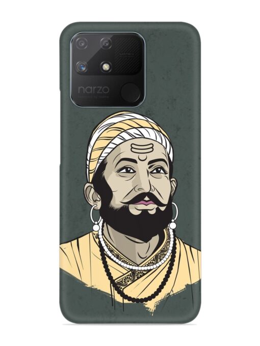 Shivaji Maharaj Vector Art Snap Case for Realme Narzo 50A Zapvi
