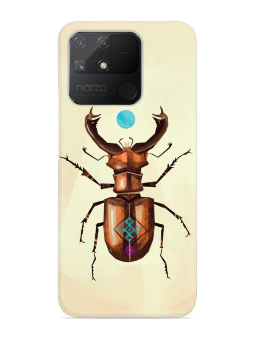 Stag Beetle Vector Snap Case for Realme Narzo 50A Zapvi
