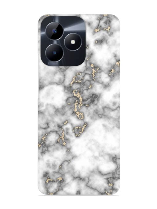 Gray And Gold Marble Snap Case for Realme Narzo N53 Zapvi