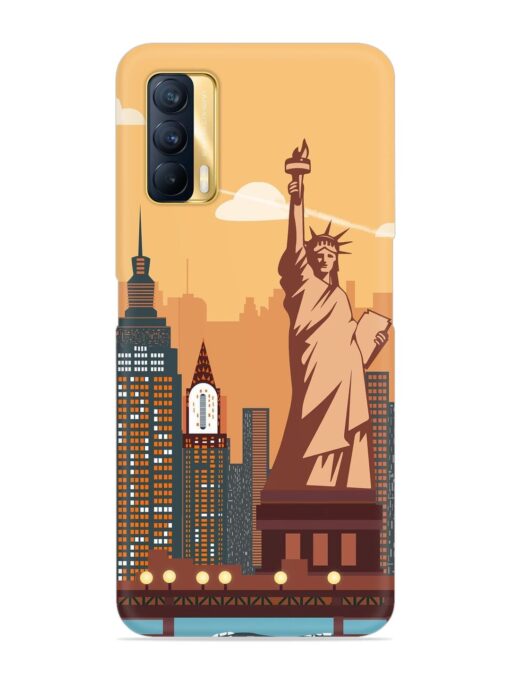 New York Statue Of Liberty Architectural Scenery Snap Case for Realme X7 (5G) Zapvi