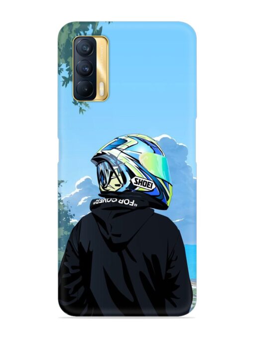Rider With Helmet Snap Case for Realme X7 (5G) Zapvi