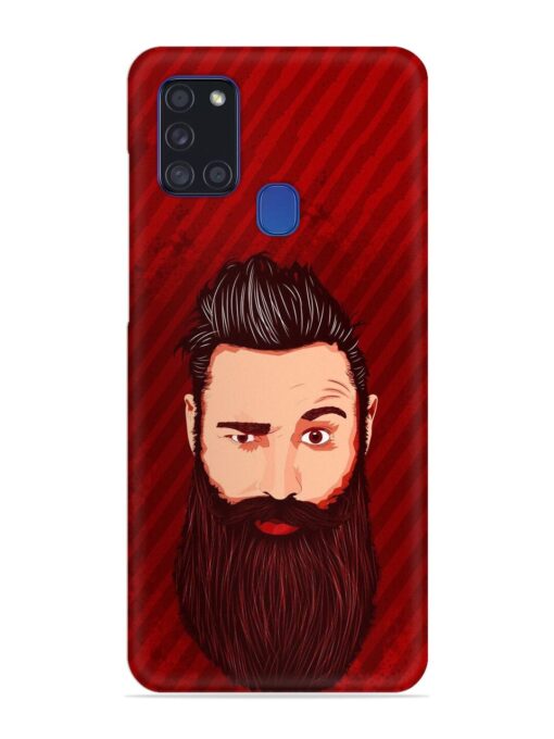 Beardo Man Snap Case for Samsung Galaxy A21S Zapvi
