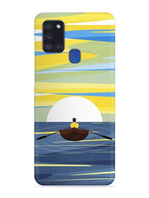 Rowing Person Ferry Paddle Snap Case for Samsung Galaxy A21S Zapvi