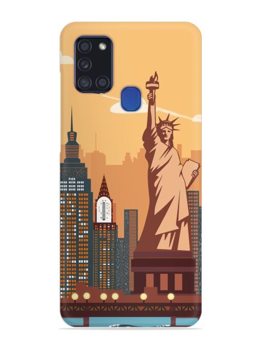New York Statue Of Liberty Architectural Scenery Snap Case for Samsung Galaxy A21S Zapvi