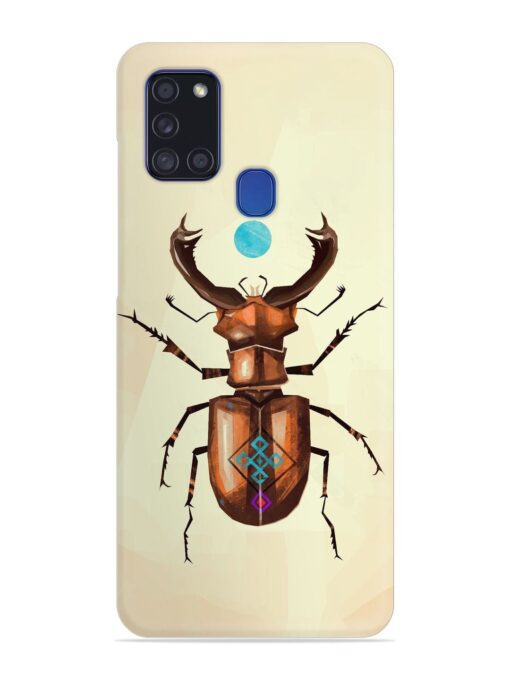Stag Beetle Vector Snap Case for Samsung Galaxy A21S Zapvi