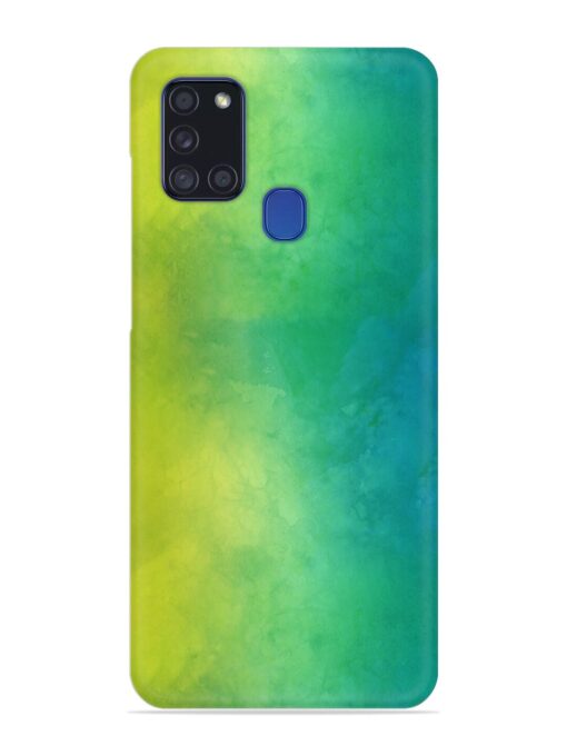 Yellow Green Gradient Snap Case for Samsung Galaxy A21S Zapvi