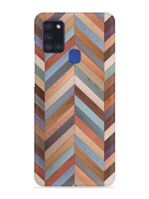 Seamless Wood Parquet Snap Case for Samsung Galaxy A21S Zapvi