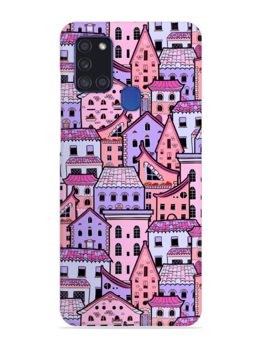 Seamless Pattern Houses Snap Case for Samsung Galaxy A21S Zapvi