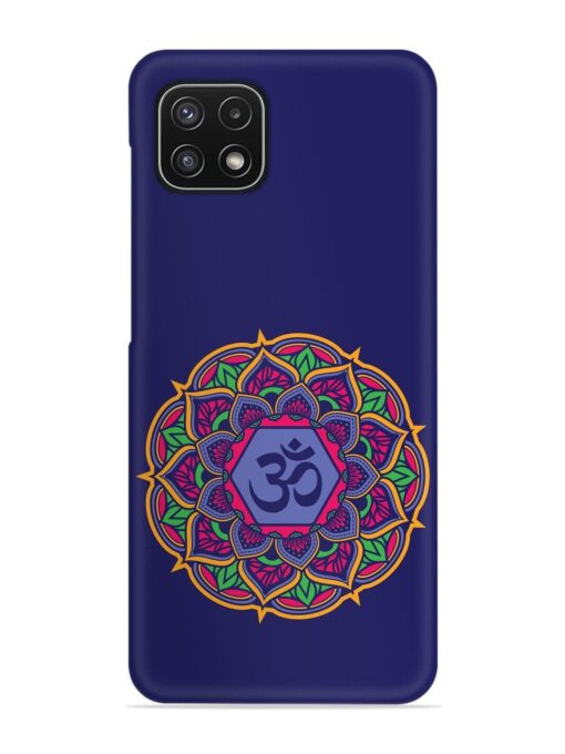 Om Mandala Art Blue Snap Case for Samsung Galaxy A22 (5G) Zapvi