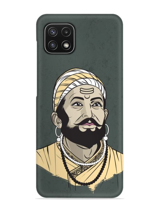 Shivaji Maharaj Vector Art Snap Case for Samsung Galaxy A22 (5G) Zapvi