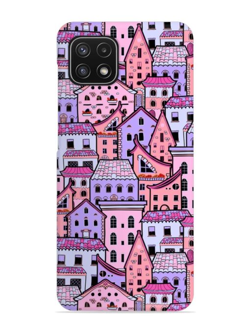 Seamless Pattern Houses Snap Case for Samsung Galaxy A22 (5G) Zapvi