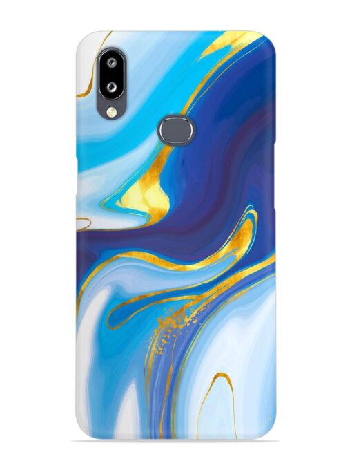 Watercolor Background With Golden Foil Snap Case for Samsung Galaxy A30 Zapvi