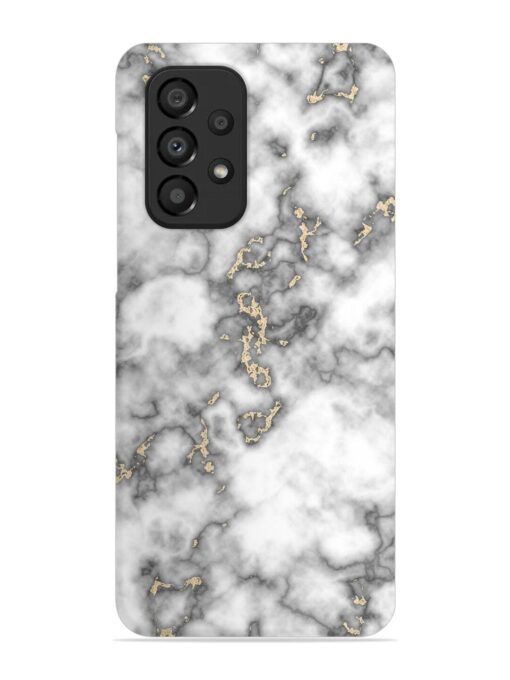Gray And Gold Marble Snap Case for Samsung Galaxy A33 (5G) Zapvi