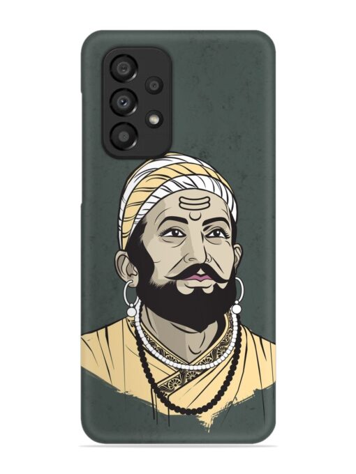 Shivaji Maharaj Vector Art Snap Case for Samsung Galaxy A33 (5G) Zapvi