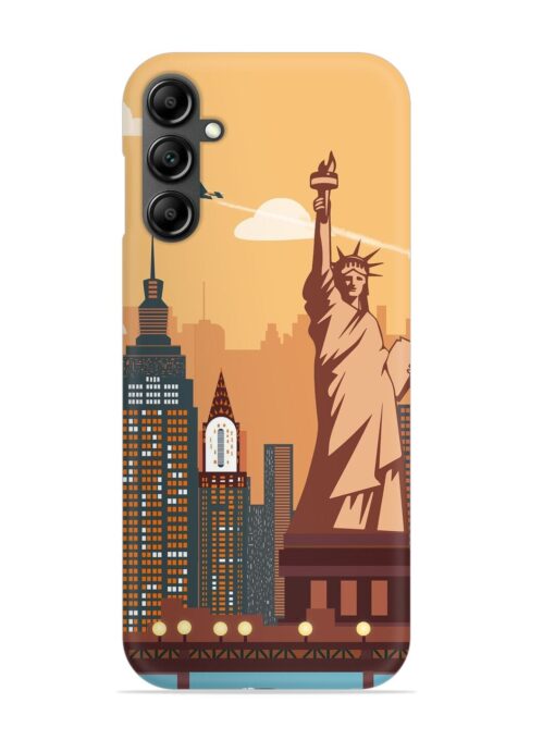 New York Statue Of Liberty Architectural Scenery Snap Case for Samsung Galaxy A34 (5G) Zapvi