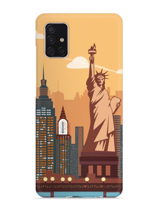New York Statue Of Liberty Architectural Scenery Snap Case for Samsung Galaxy A51 Zapvi