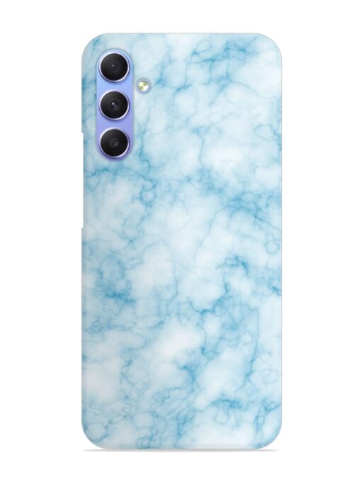 Blue White Natural Marble Snap Case for Samsung Galaxy A54 (5G) Zapvi