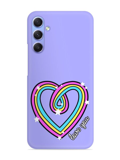 Colorful Rainbow Heart Snap Case for Samsung Galaxy A54 (5G) Zapvi