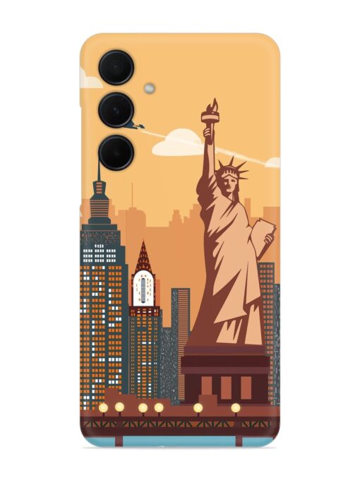 New York Statue Of Liberty Architectural Scenery Snap Case for Samsung Galaxy A55 (5G) Zapvi