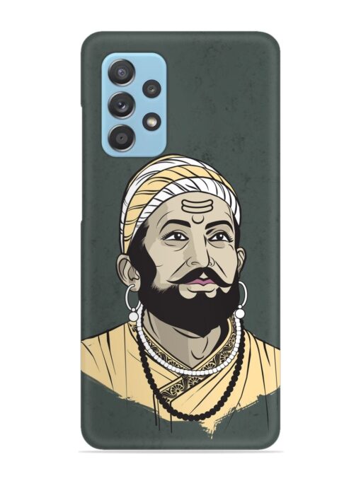 Shivaji Maharaj Vector Art Snap Case for Samsung Galaxy A72 Zapvi