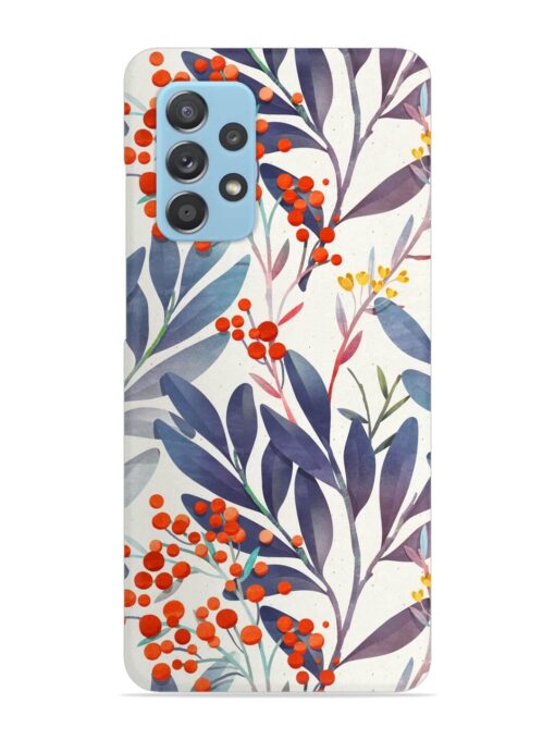 Seamless Floral Pattern Snap Case for Samsung Galaxy A72 Zapvi