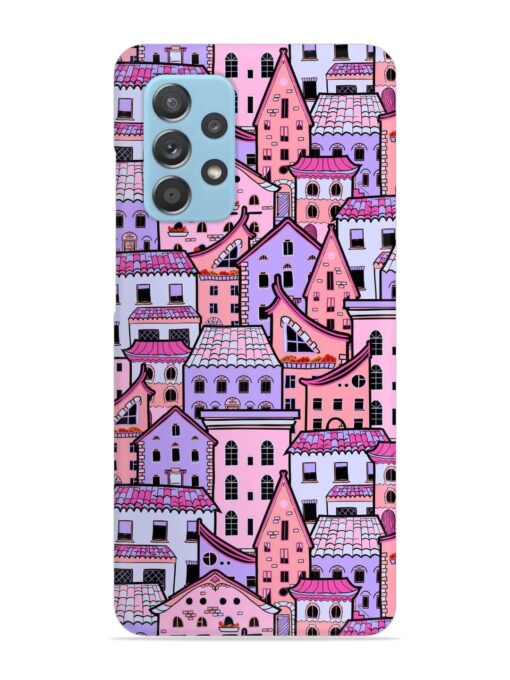 Seamless Pattern Houses Snap Case for Samsung Galaxy A72 Zapvi