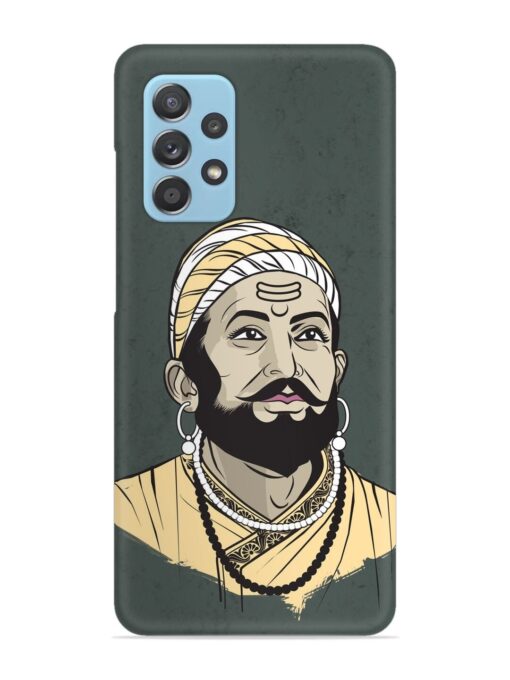 Shivaji Maharaj Vector Art Snap Case for Samsung Galaxy A73 (5G) Zapvi