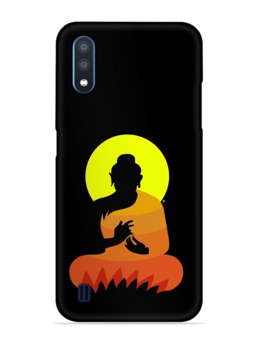 Buddha Art Black Snap Case for Samsung Galaxy M01 Zapvi