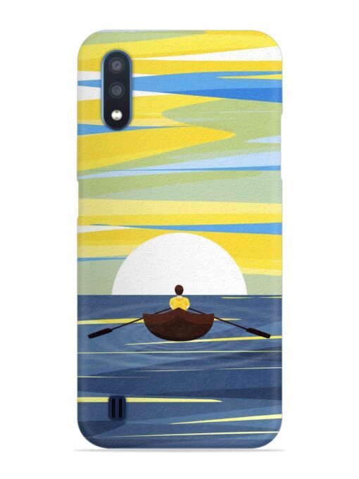 Rowing Person Ferry Paddle Snap Case for Samsung Galaxy M01 Zapvi