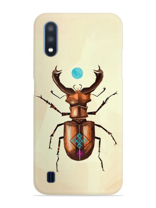 Stag Beetle Vector Snap Case for Samsung Galaxy M01 Zapvi