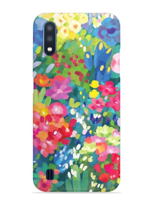 Watercolor Flower Art Snap Case for Samsung Galaxy M01 Zapvi