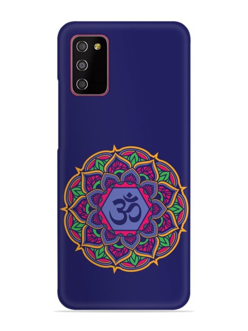 Om Mandala Art Blue Snap Case for Samsung Galaxy M02S Zapvi