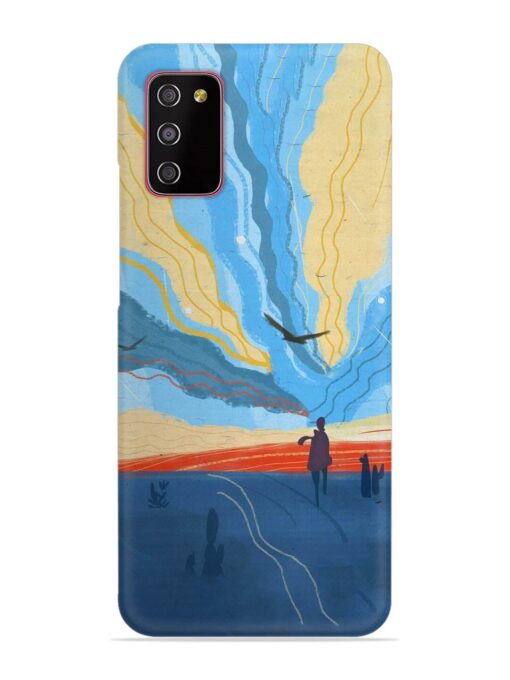 Minimal Abstract Landscape Snap Case for Samsung Galaxy M02S Zapvi