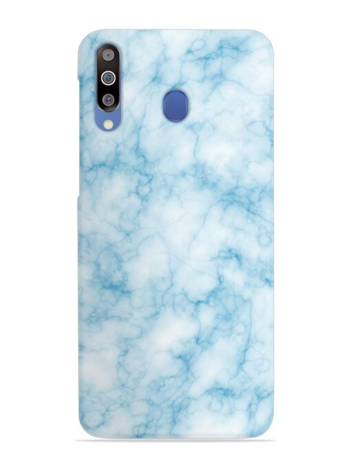 Blue White Natural Marble Snap Case for Samsung Galaxy M30 Zapvi