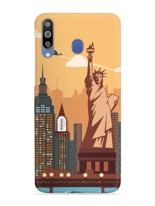 New York Statue Of Liberty Architectural Scenery Snap Case for Samsung Galaxy M30 Zapvi