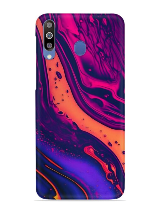 Fluid Blue Pink Art Snap Case for Samsung Galaxy M30 Zapvi